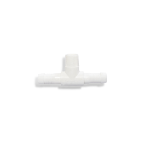 TEE ROSCA MACHO PARA RIEGO (8 MM – SALIDA 1/4" Y 1/8")